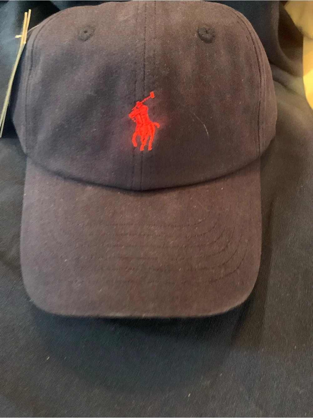 Ralph Lauren Navy Cap with Red Polo Pony